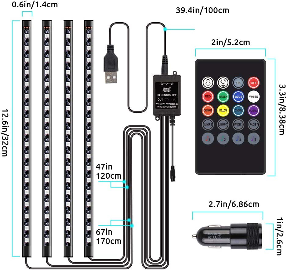 Eclipse Interior car Lights Ambient Lighting Kits