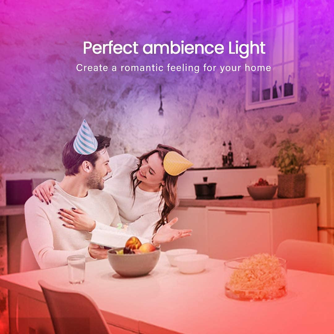 Eclipse LED Light Strips 50 FT LED Strip Lights,Bluetooth or Bedroom, Color Changing Light Strip with Music Sync, Phone Controller and IR Remote(App+Remote +Mic)